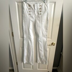 Skinnygirl Maty High Rise Flare White Jeans